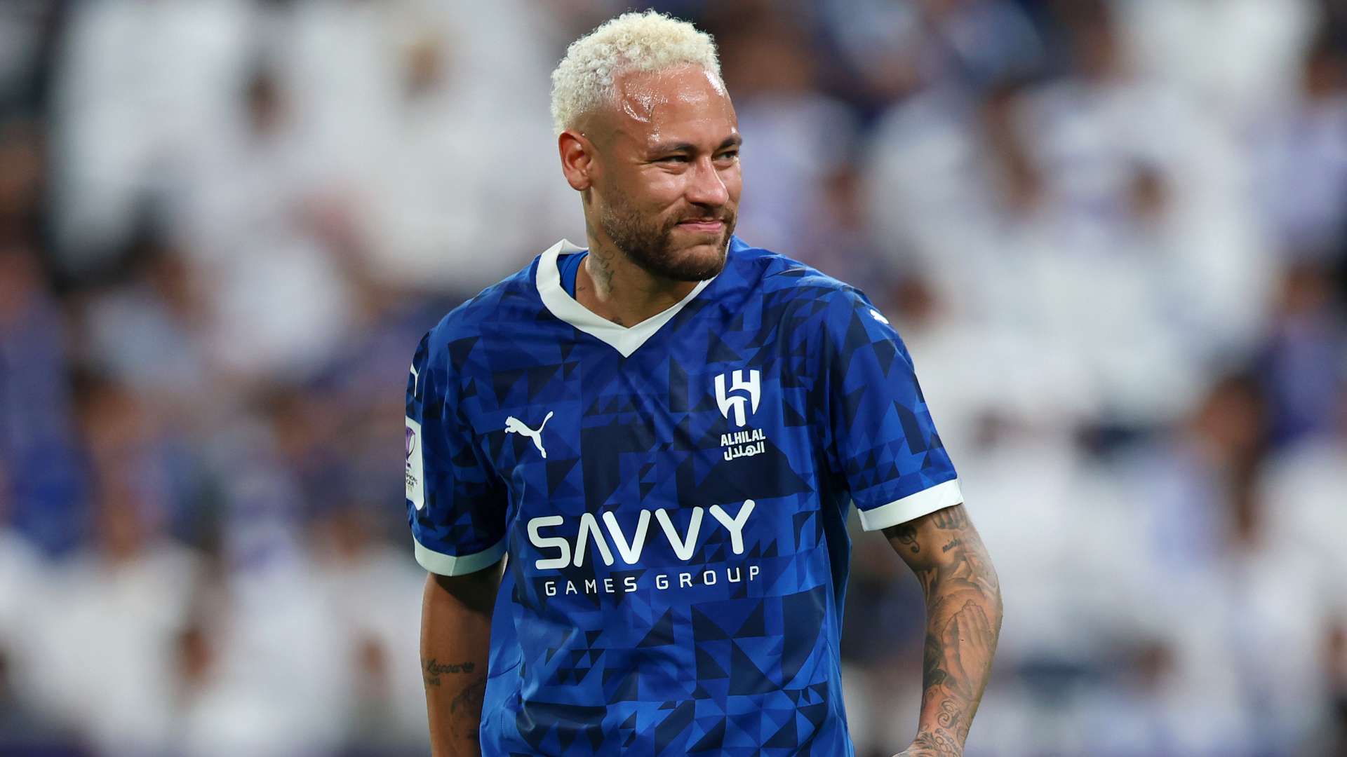 内马尔时隔763天再次俱乐部赛事单场造3球，上次在2023年1月.